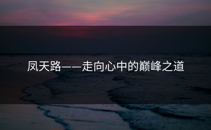 凤天路——走向心中的巅峰之道